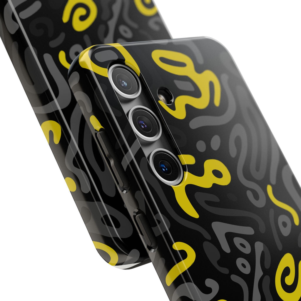 Samsung Case - Bold Black and Yellow with Abstract Design