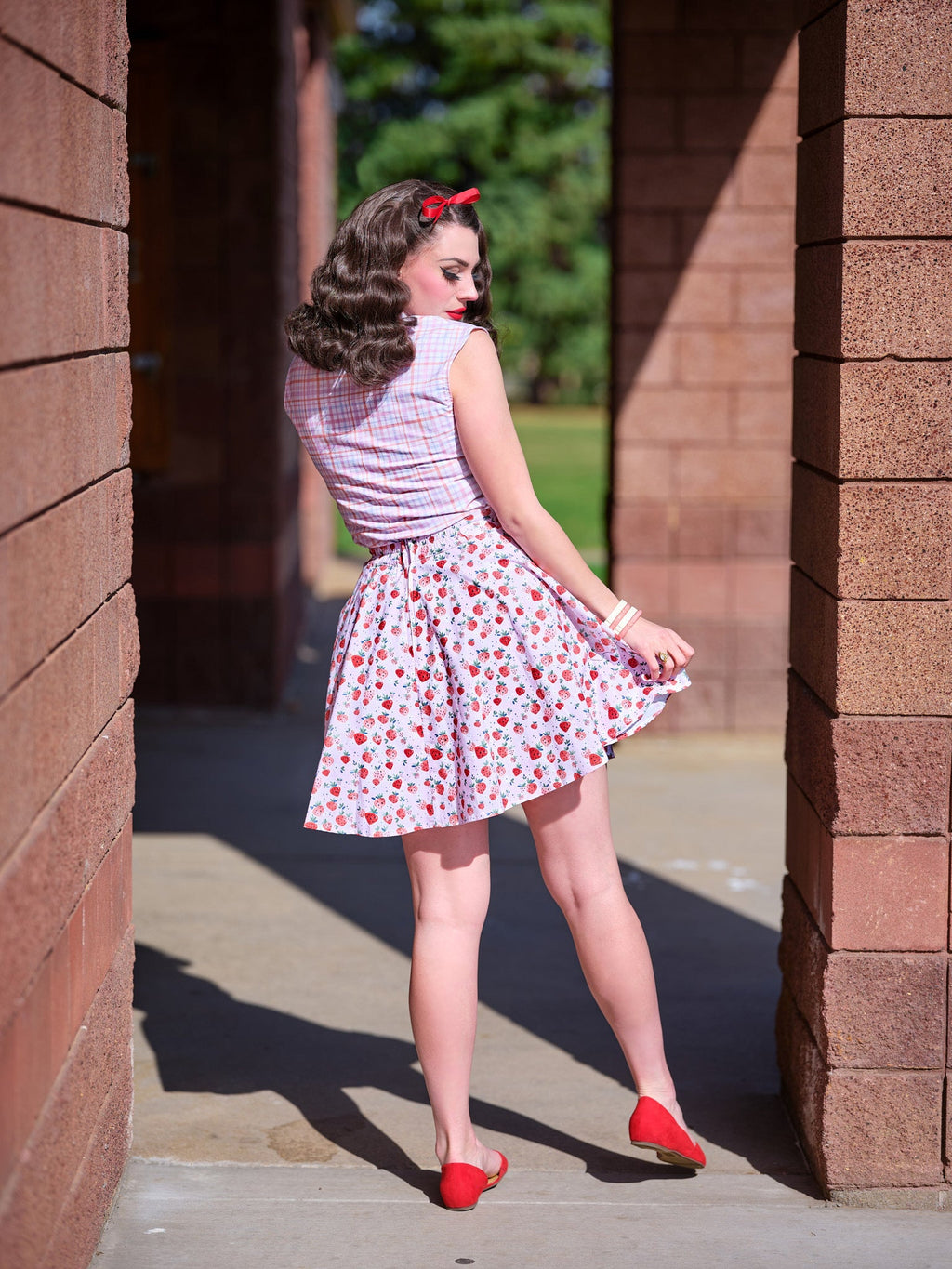 Plaid Bow Top - 4X only