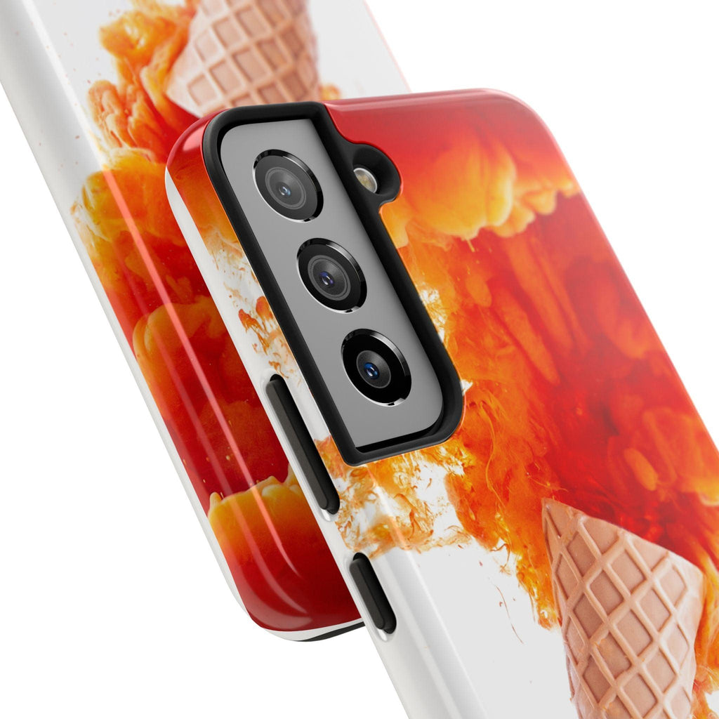 Ice Cream With Flame Of Colors Tough Phone Cases
