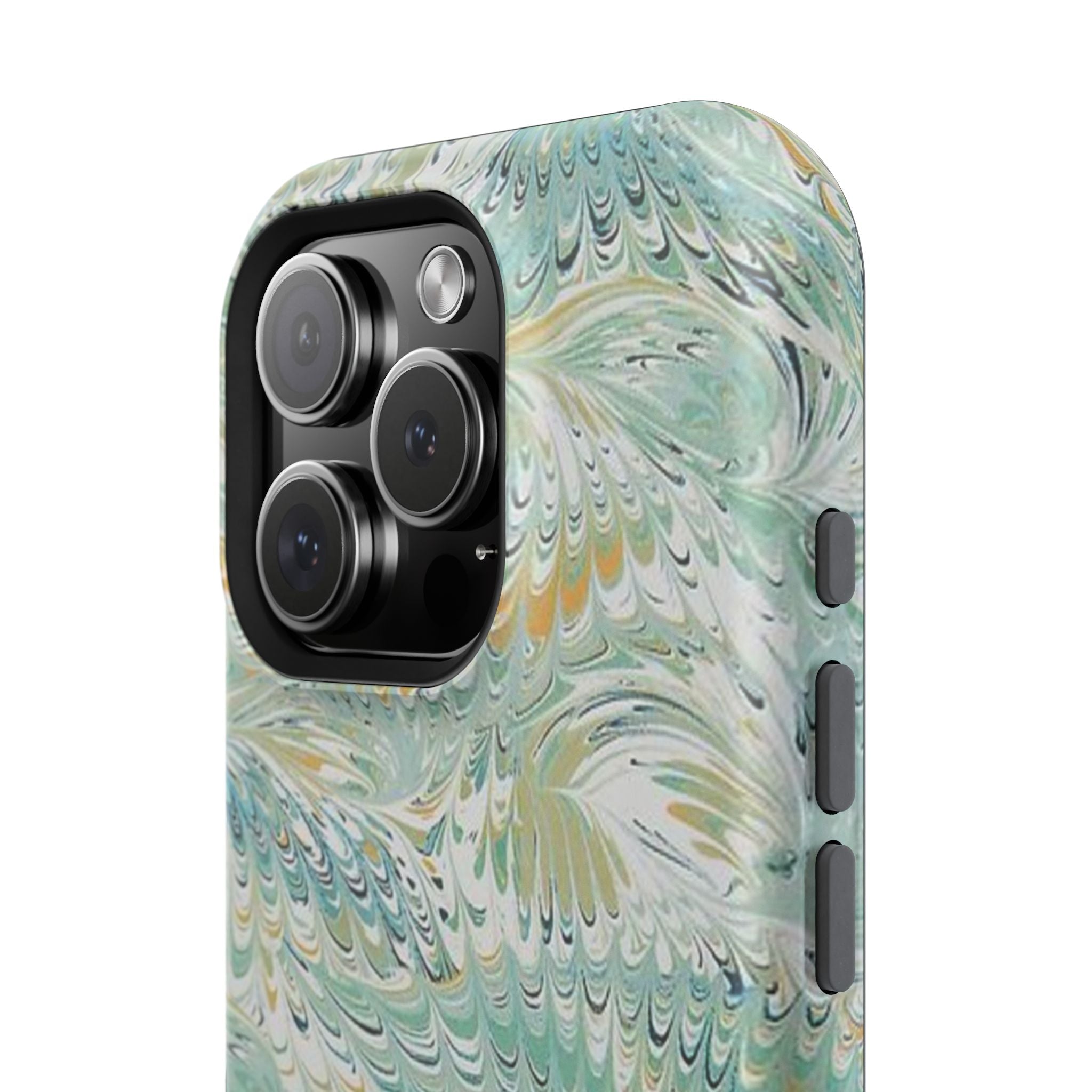 Mint Green Marbled Swirl Phone Case - Dual Layer