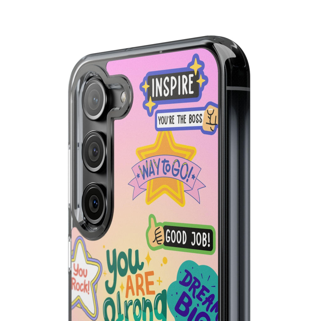 Motivational Stickers Clear Case