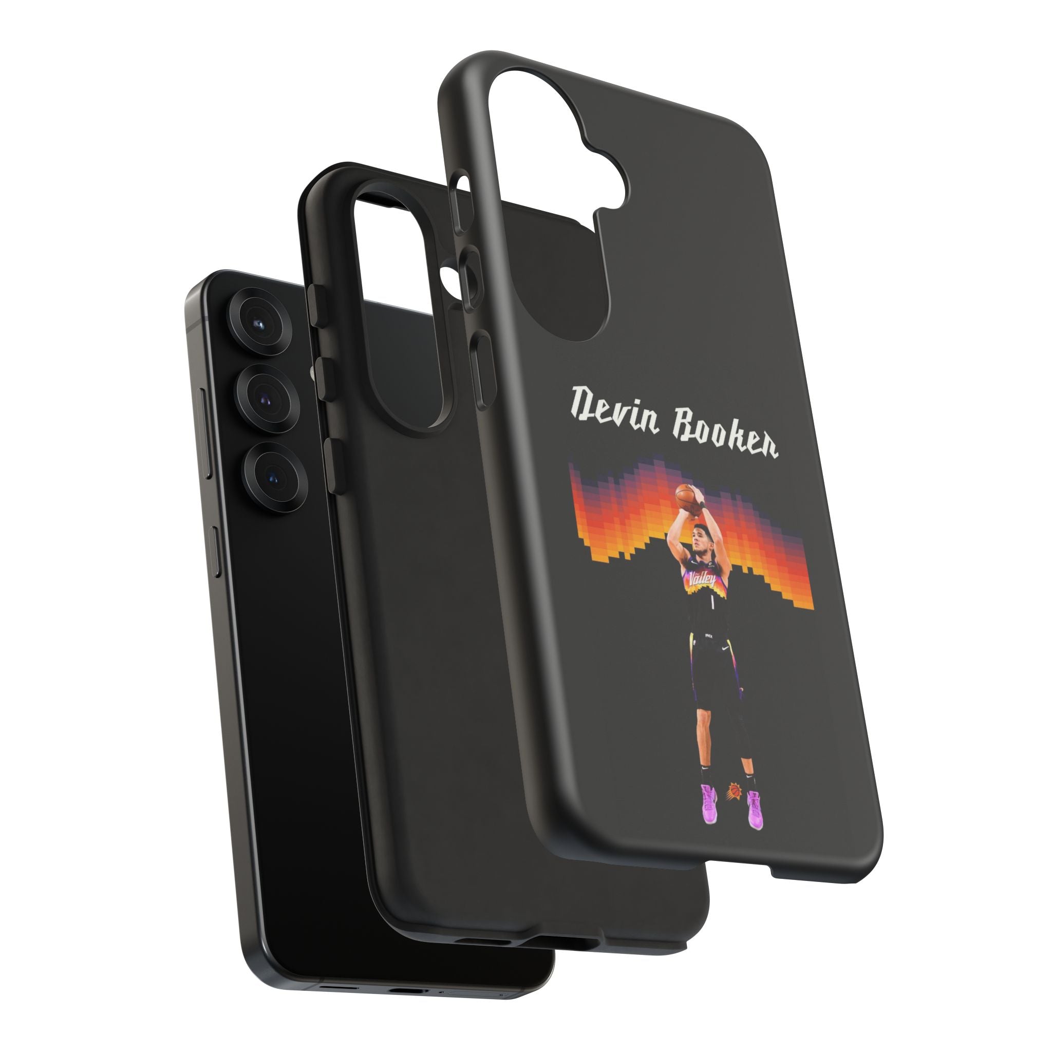 Devin Booker Precision Blaze Series – Dual-Layer ShockGuard Protection | Fits iPhone 8–16 Pro Max & Samsung Galaxy S10–S25 Ultra