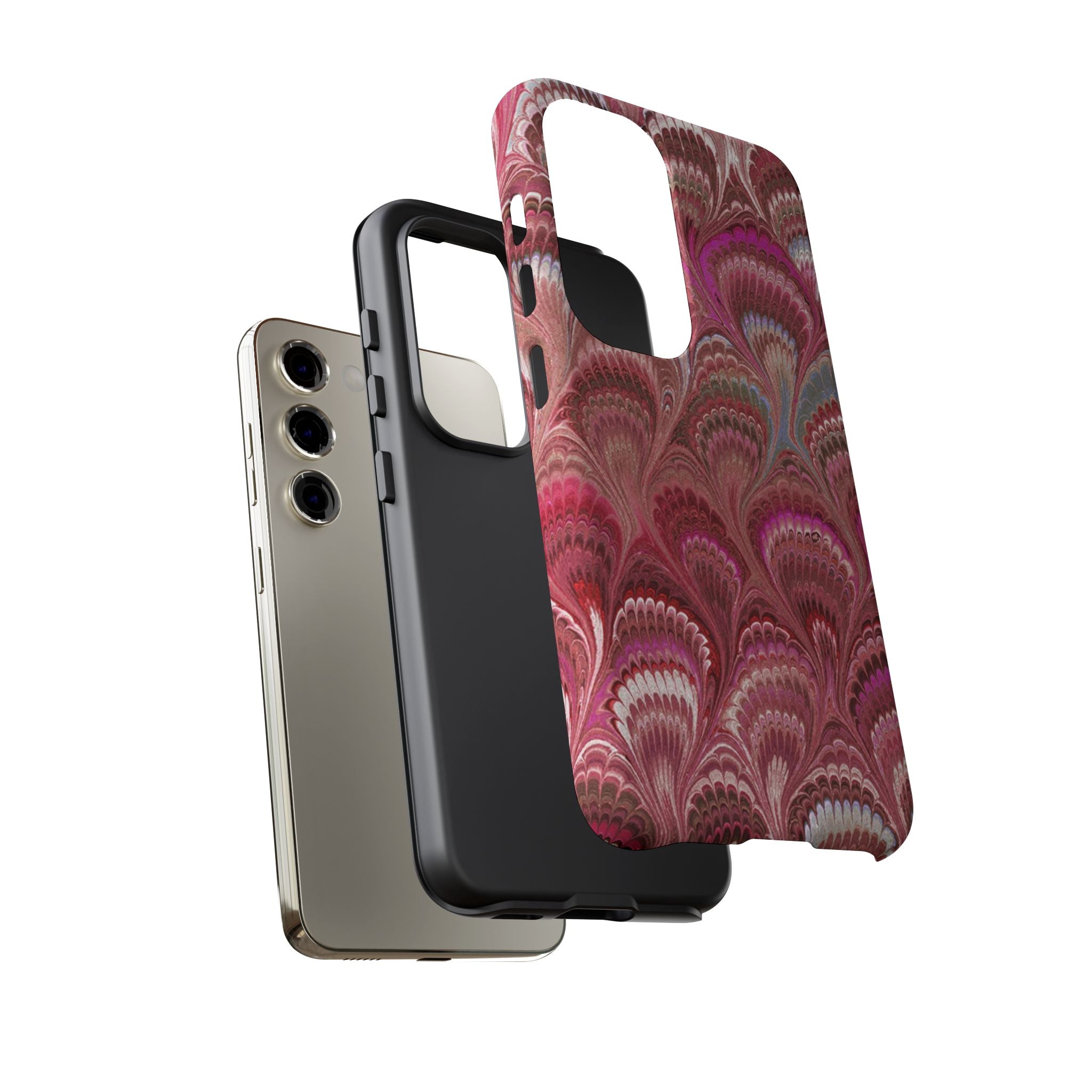 Shades of Pink Marbled Phone Case —  Dual Layer - Tough Protective Phone Cover