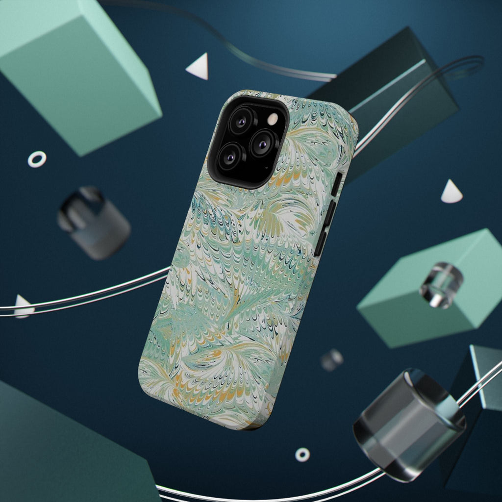 Mint Green Marbled Swirl Phone Case - Dual Layer