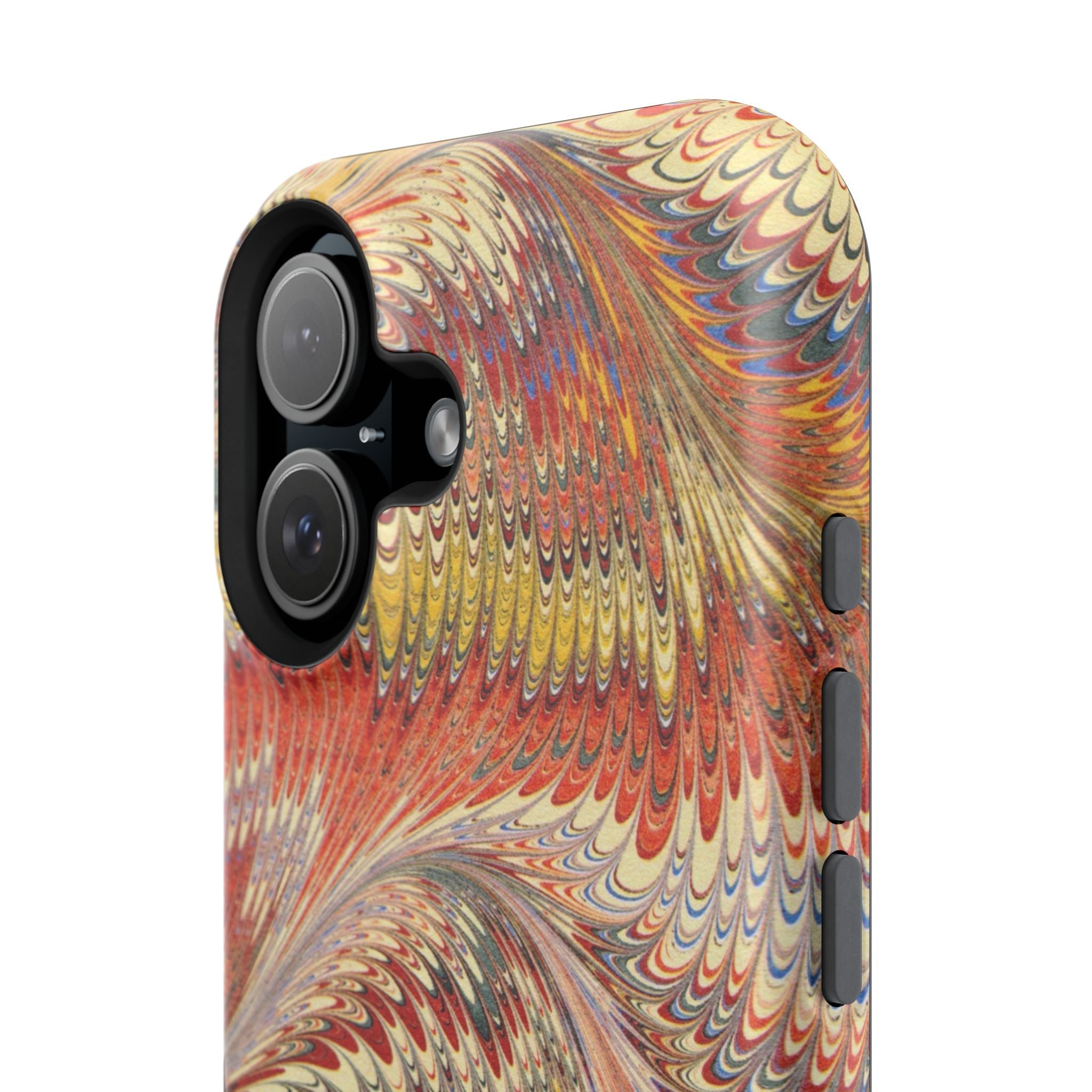 Rust and Gold Italian Vintage Marble Design Durable Phone Case for Apple + Samsung