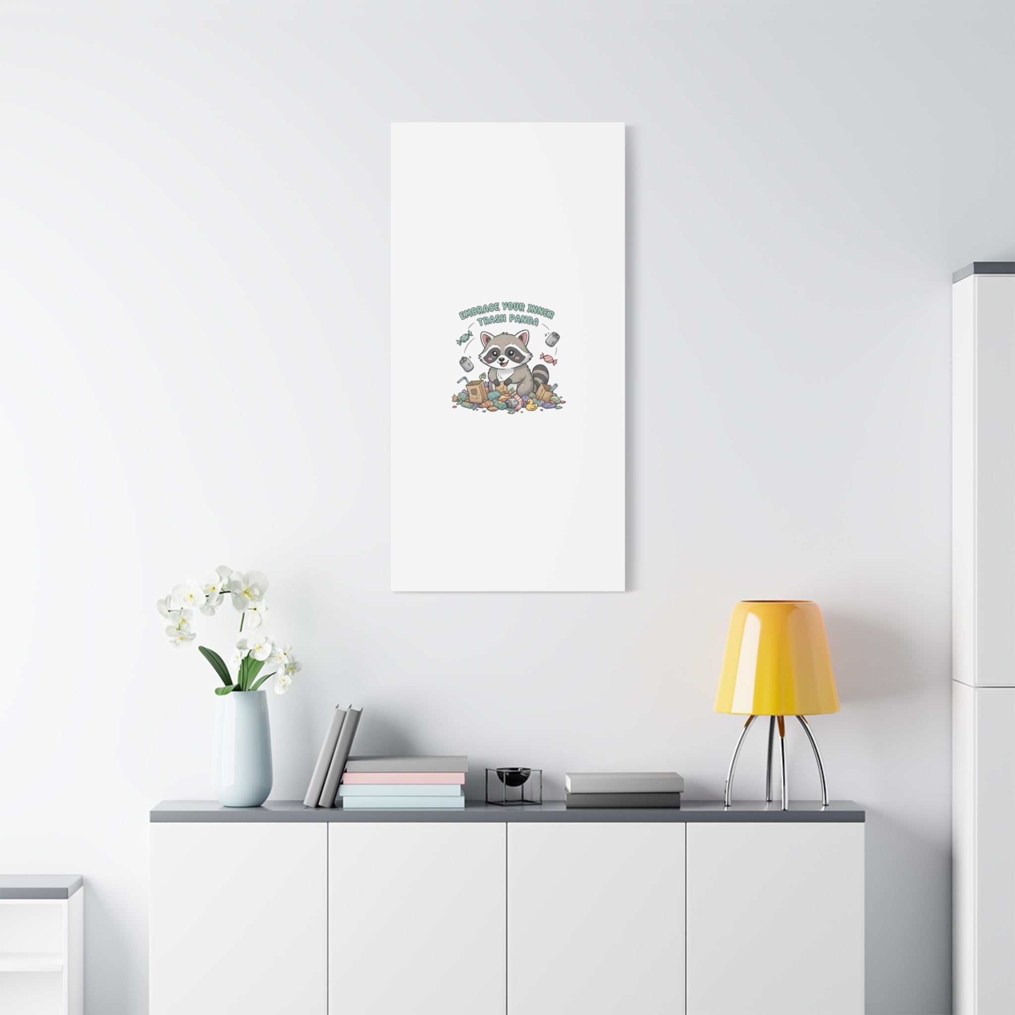 Embrace Your Inner Trash Panda Canvas | Matte Stretched Wall Art, Trash Animal Joy