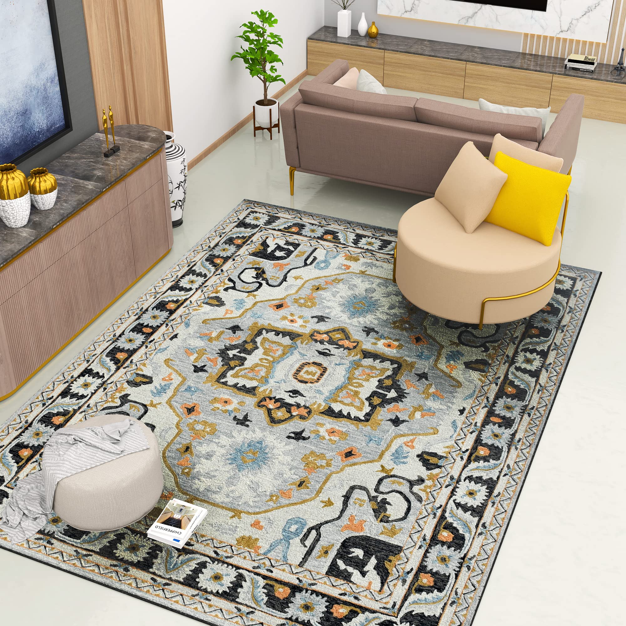Premium Hand-Tufted Rug Made of 100% Wool  - Northern Tale - 9x12 Feet
