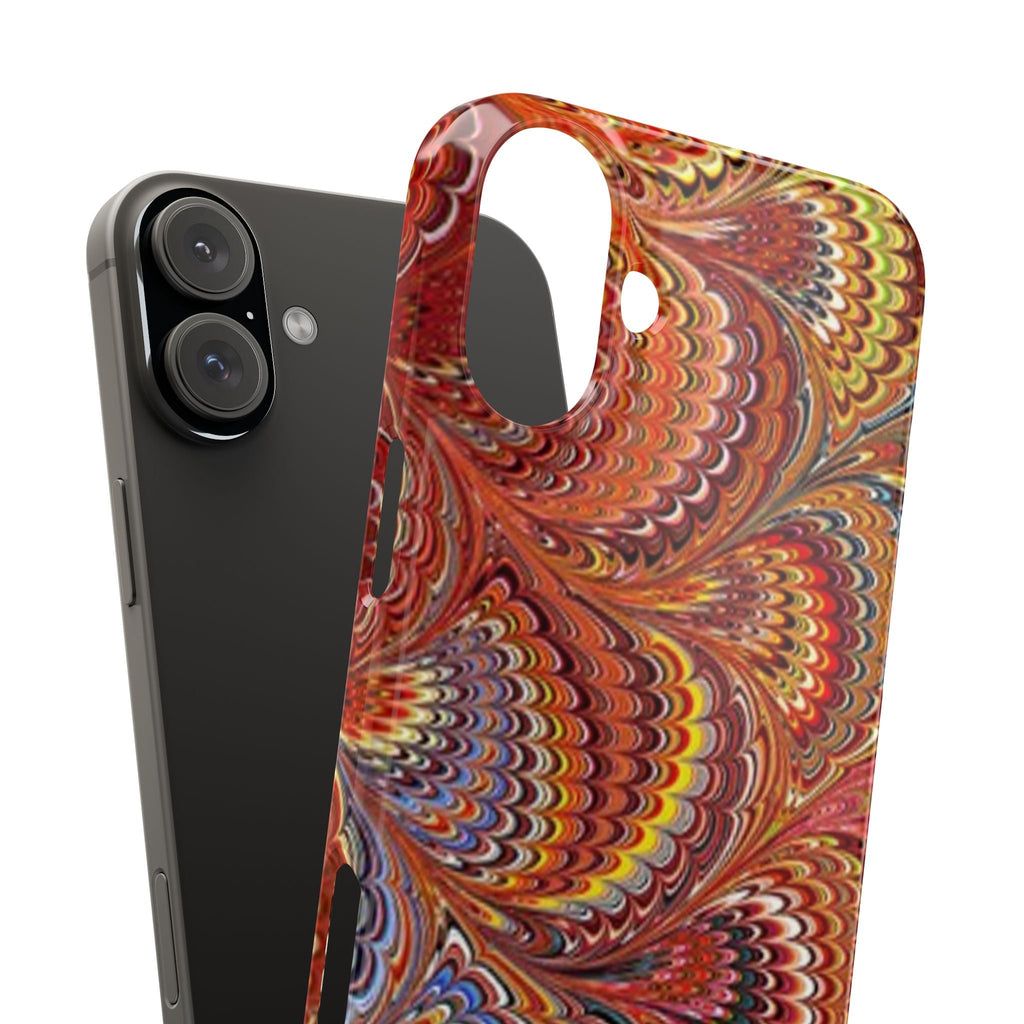 Italian Marbled Design, Red and Blue Pallet