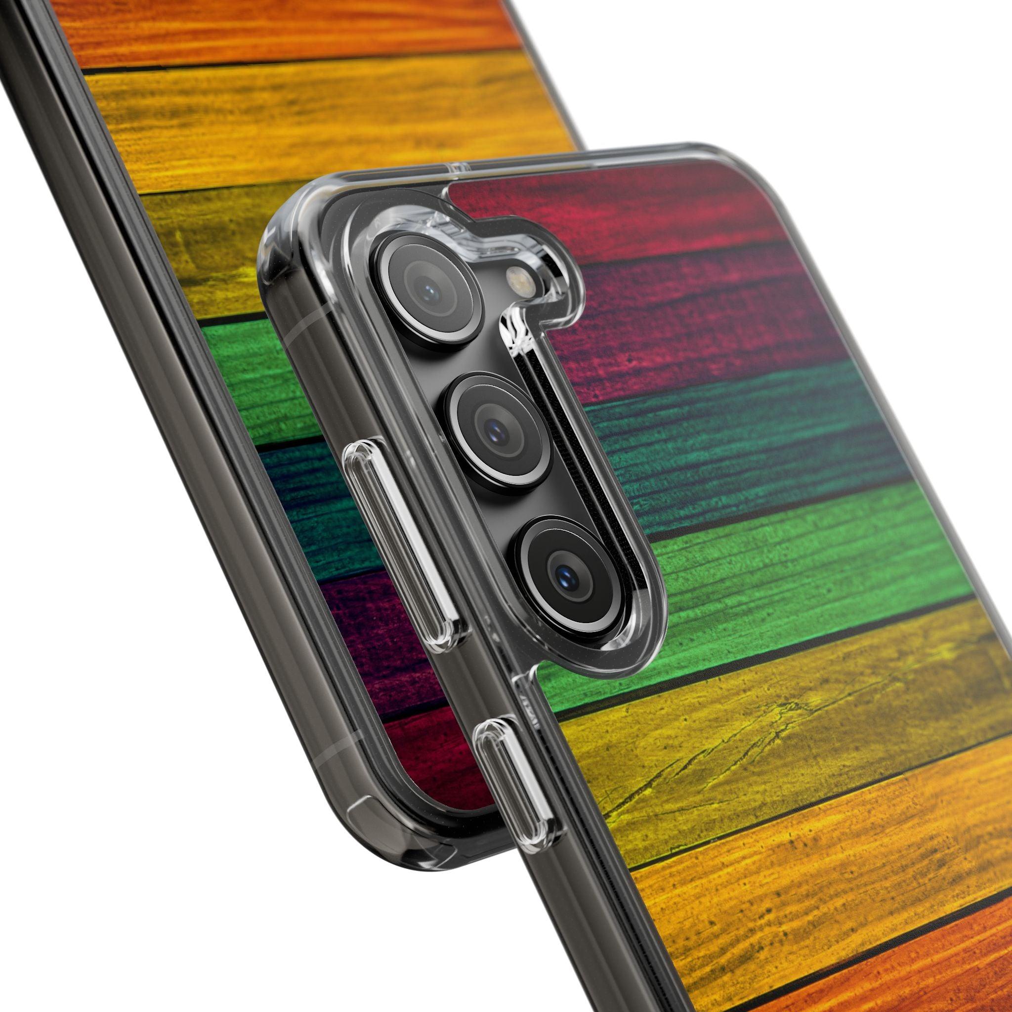 Rainbow On Woods Clear Cases