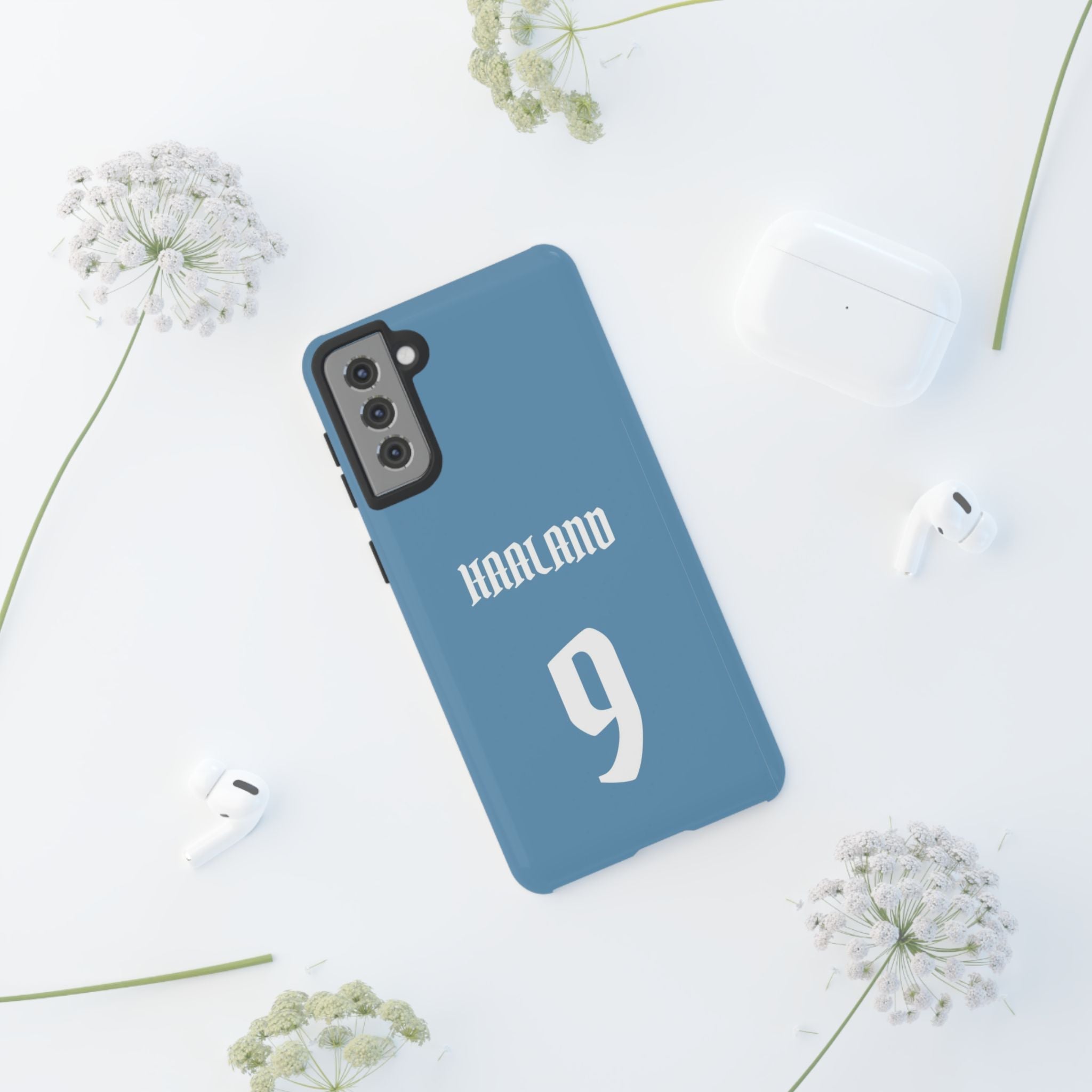 Erling Haaland PowerStrike – Rugged Dual-Layer Protection & Slim Profile | Compatible with iPhone 8 to 16 Pro Max & Samsung Galaxy S10 to S25 Ultra