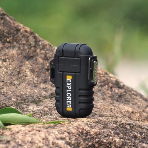 Waterproof USB Plasma Lighter Double  For Outdoor Camping Sports Cigarette Lighter For Smoking