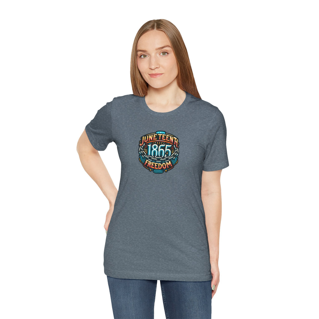 Unisex Jersey Short Sleeve Tee - Celebrate Juneteenth 1865 - DipaliZ