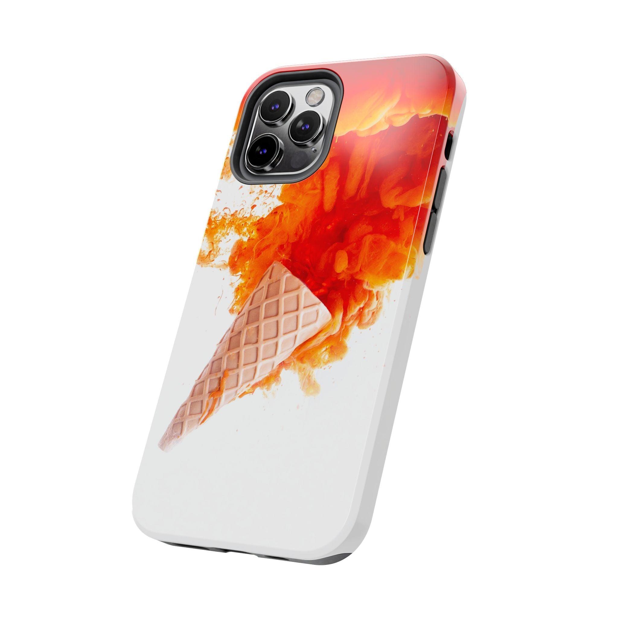 Ice Cream With Flame Of Colors Tough Phone Cases