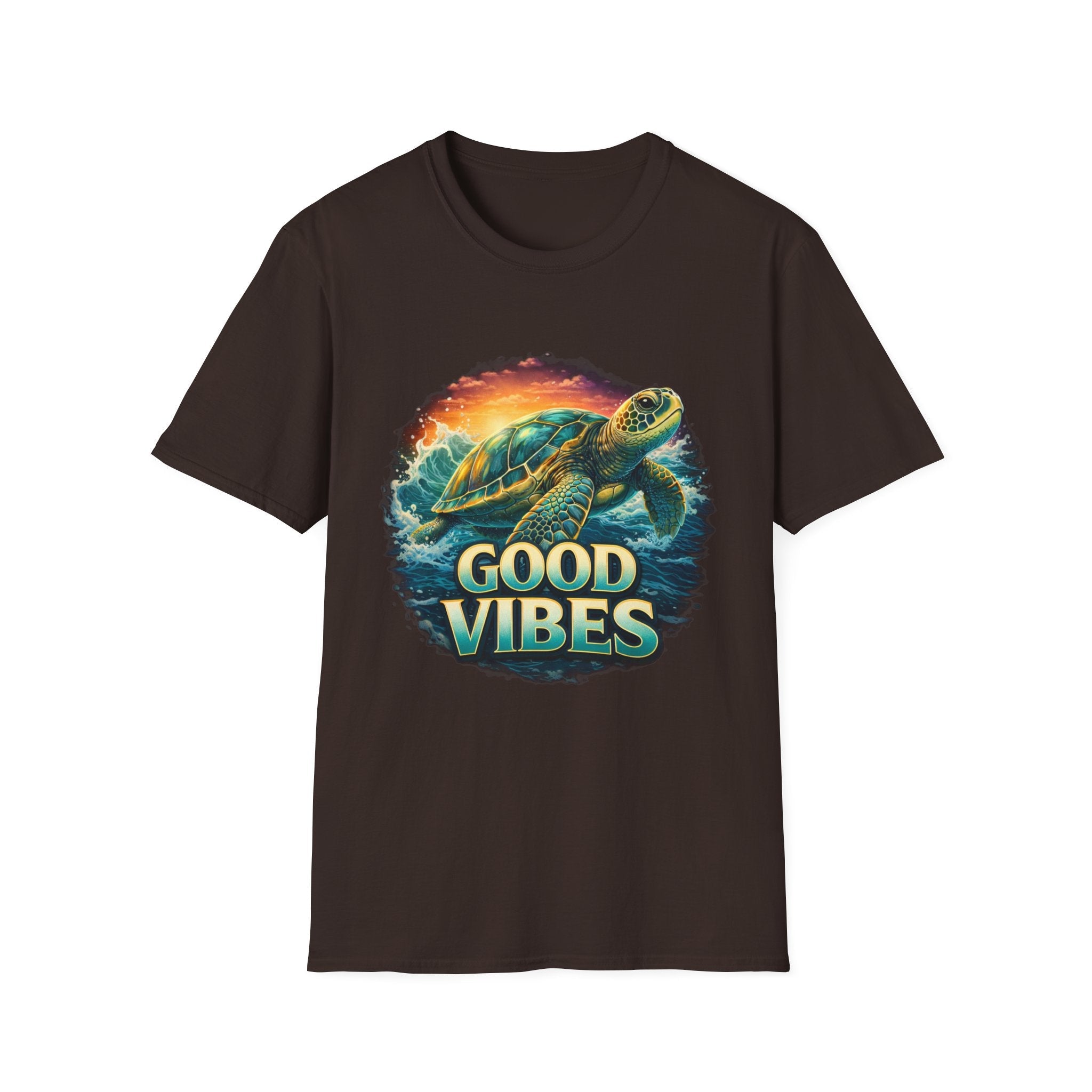 Sea Turtle 'Good Vibes' T-Shirt — Coastal Summer Surf Tee