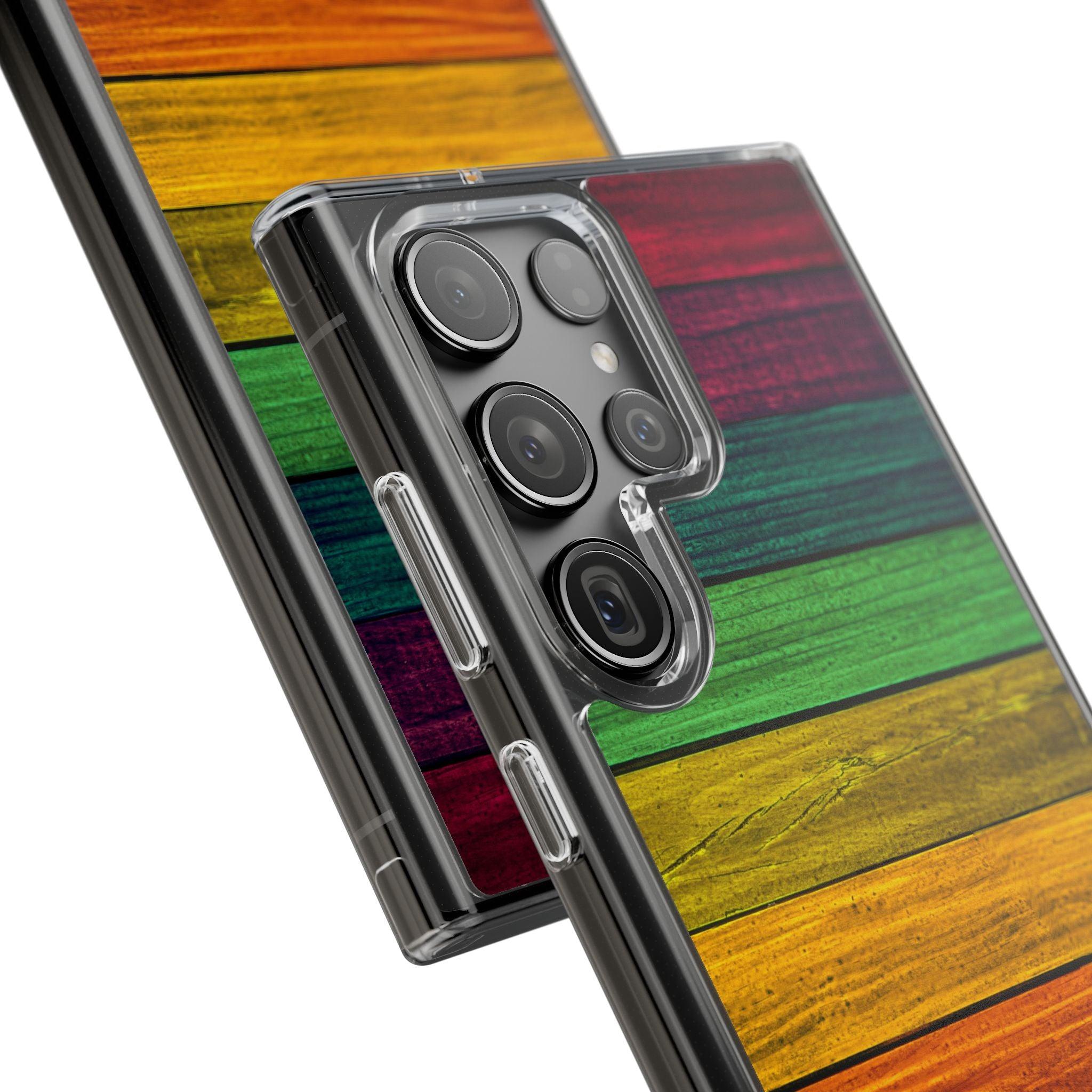 Rainbow On Woods Clear Cases