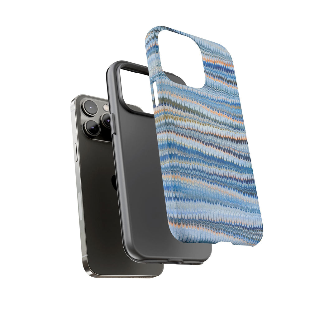 Blue Marbled Phone Cases iPhone 16 + Samsung + Apple + Google