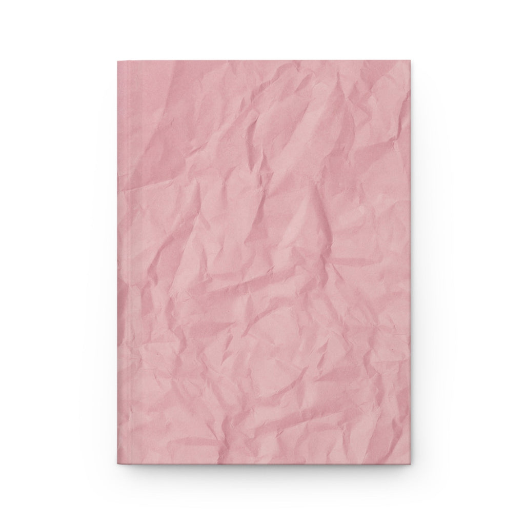 Pink Crinkled Paper Design, Artistic Notebook, Writing Diary, Lined - Unique Gift