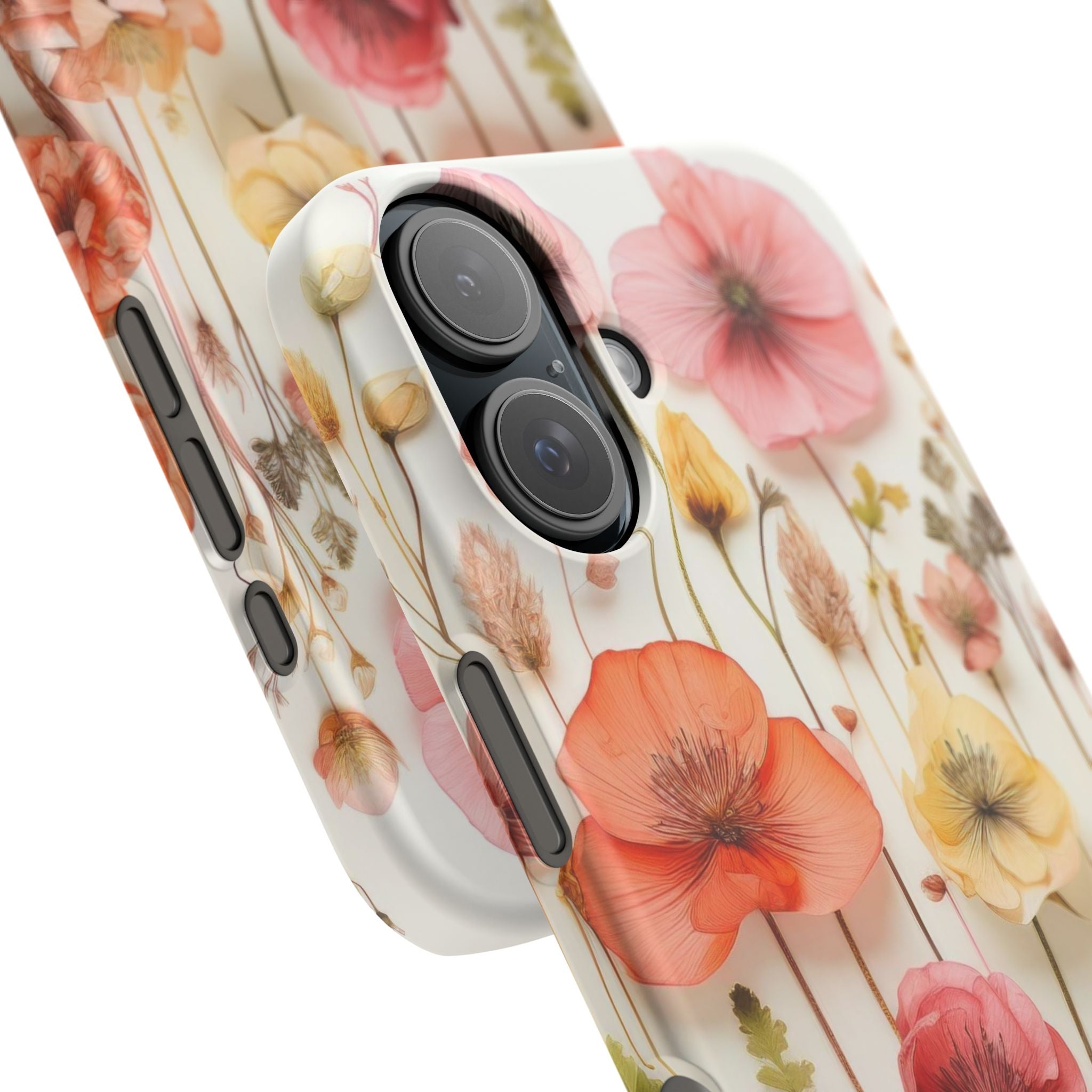 Pink Floral Pressed Flowers - Slim Case
