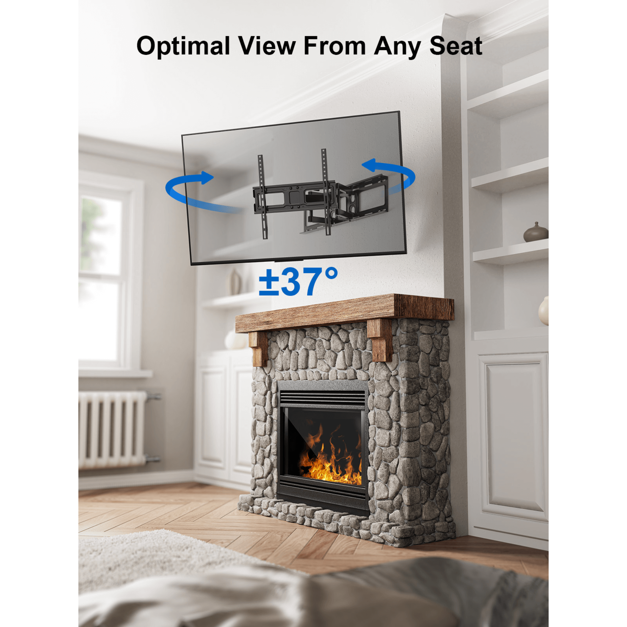 ErgoAV Motion Mount with Dual Arms for TVs 40" to 55"