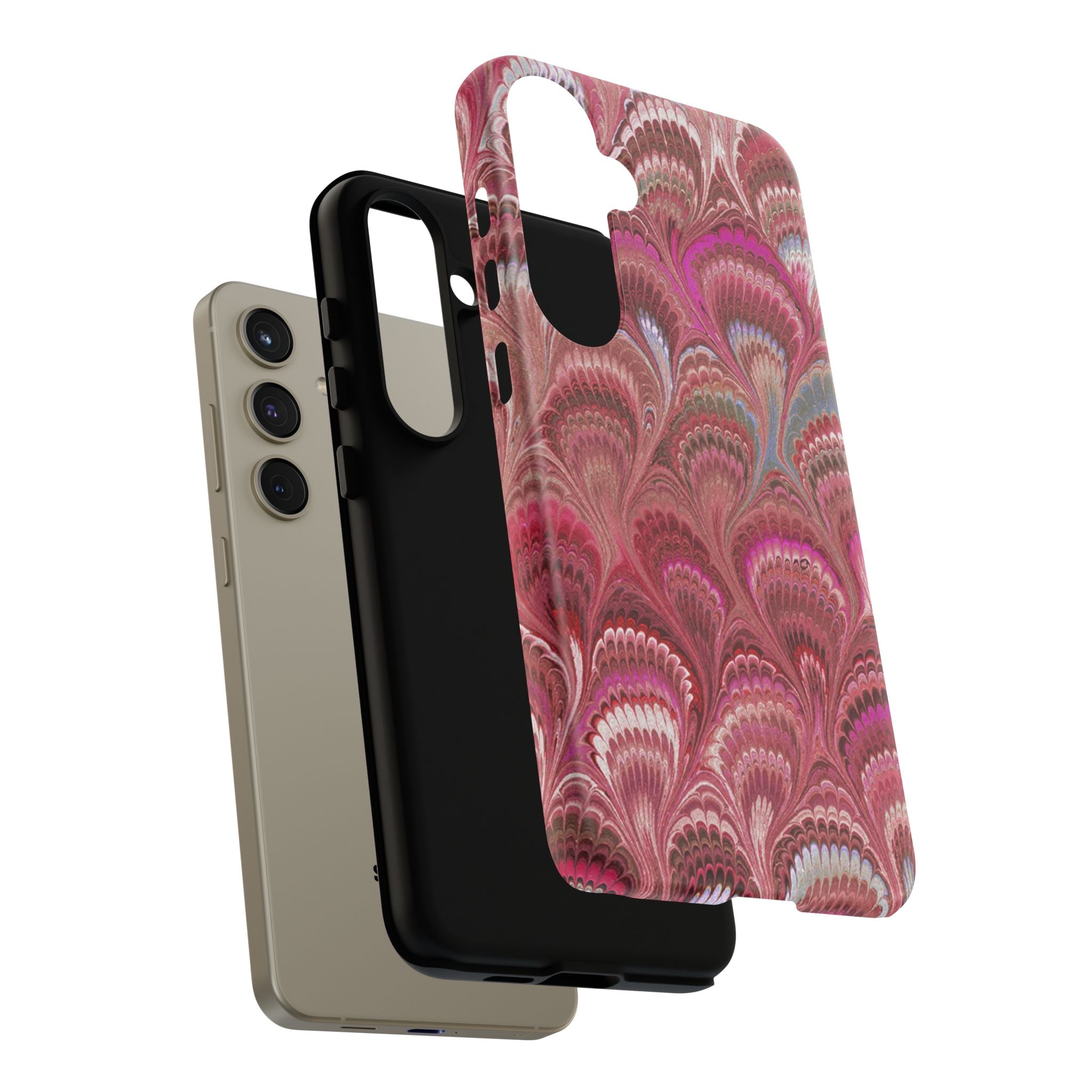 Shades of Pink Marbled Phone Case —  Dual Layer - Tough Protective Phone Cover