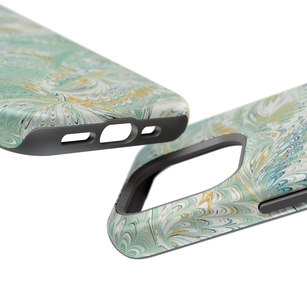 Mint Green Marbled Swirl Phone Case - Dual Layer