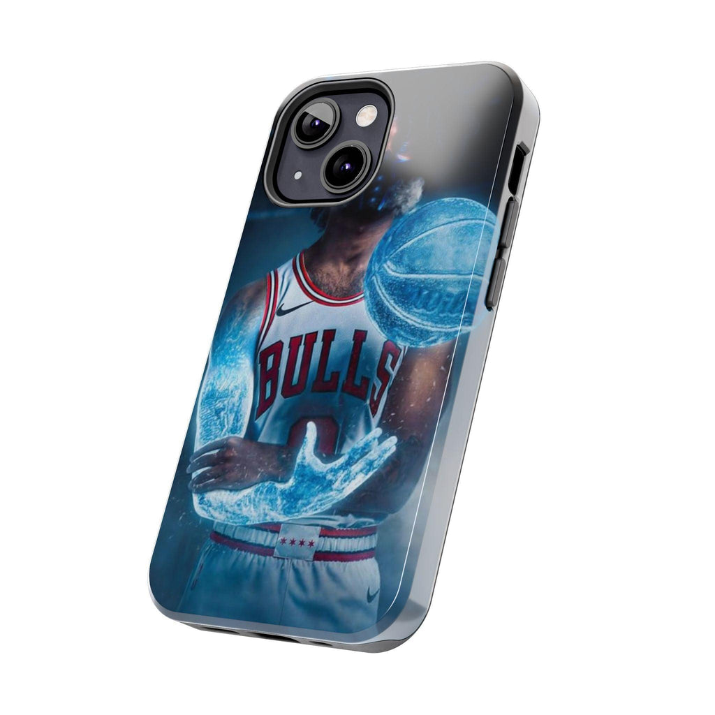 Coby White Chicago Bulls NBA Basketball Printed Tough Phone Case for iPhone & Samsung Galaxy - Dynamic Player Action Design