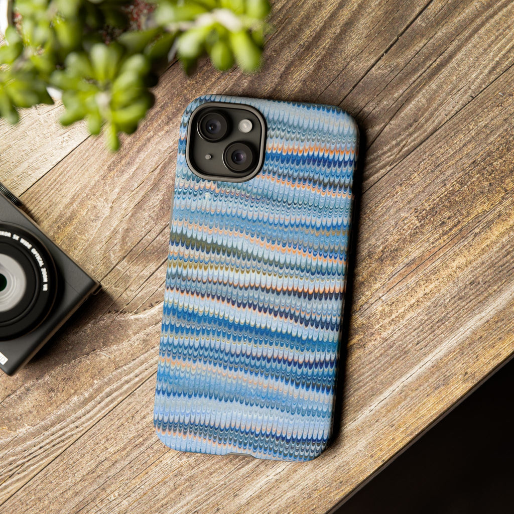 Blue Marbled Phone Cases iPhone 16 + Samsung + Apple + Google