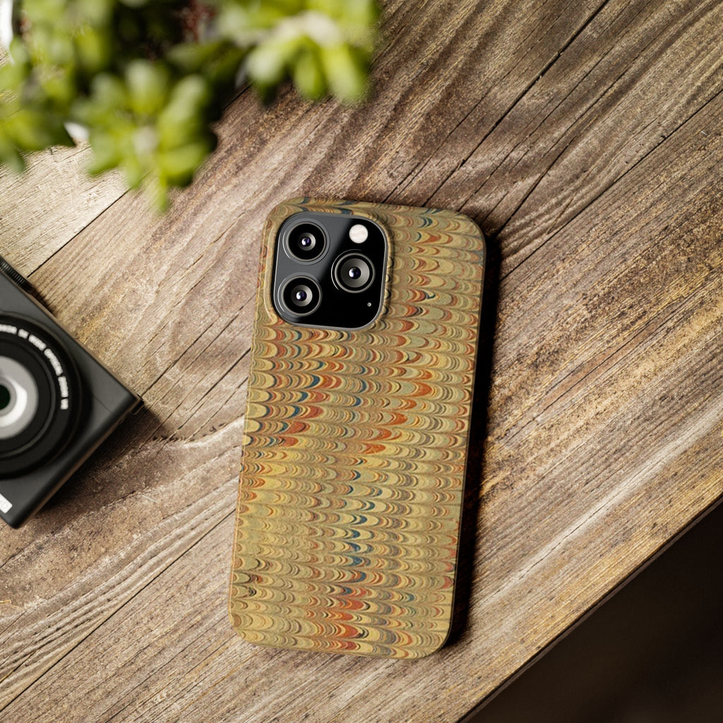 Phone Cases - Golden Fall Neutrals Italian Marbled Design, Gift for Art Lovers, Customizable and Stylish