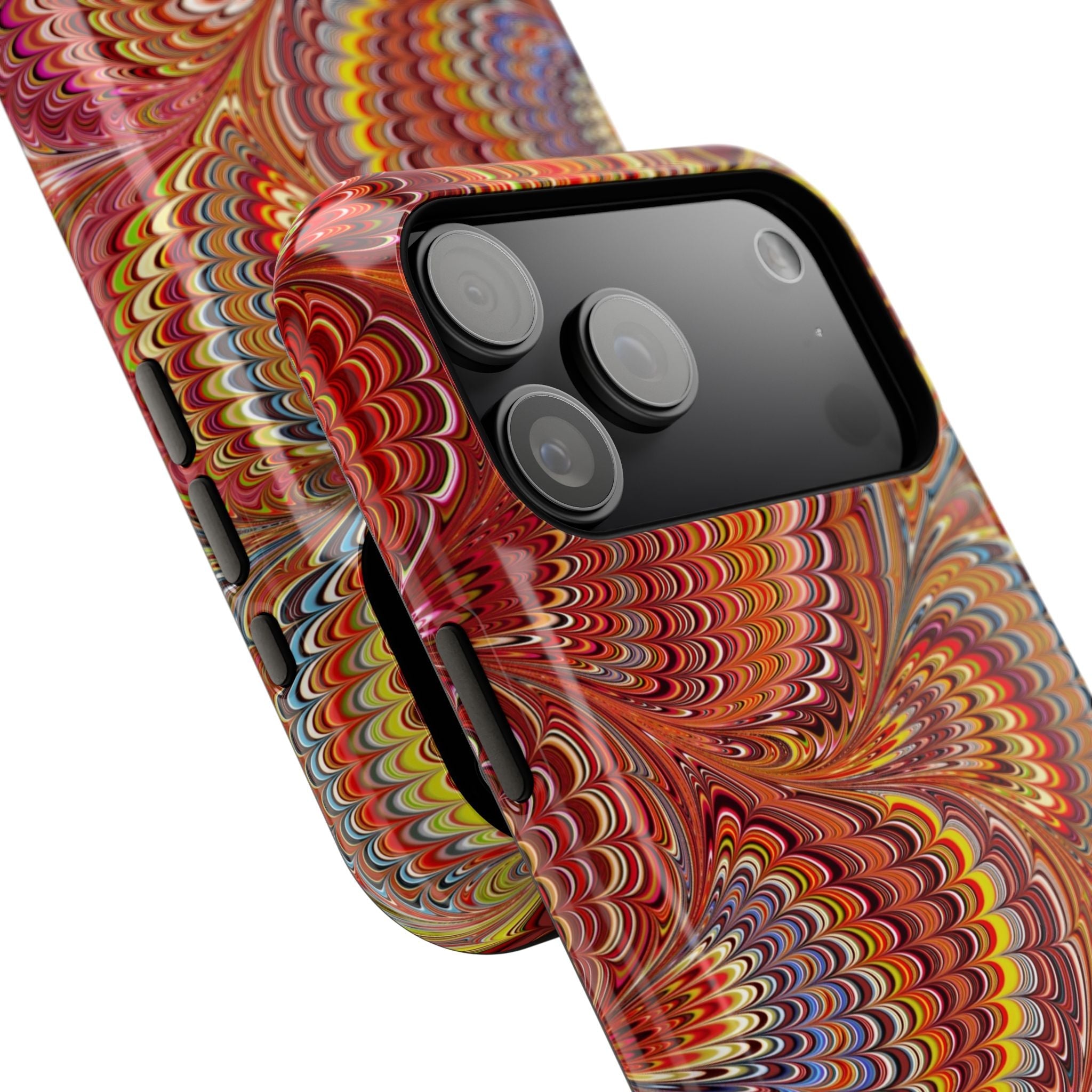 Red, Blue, Yellow Italian Marbled Phone Dual Layer Phone Case