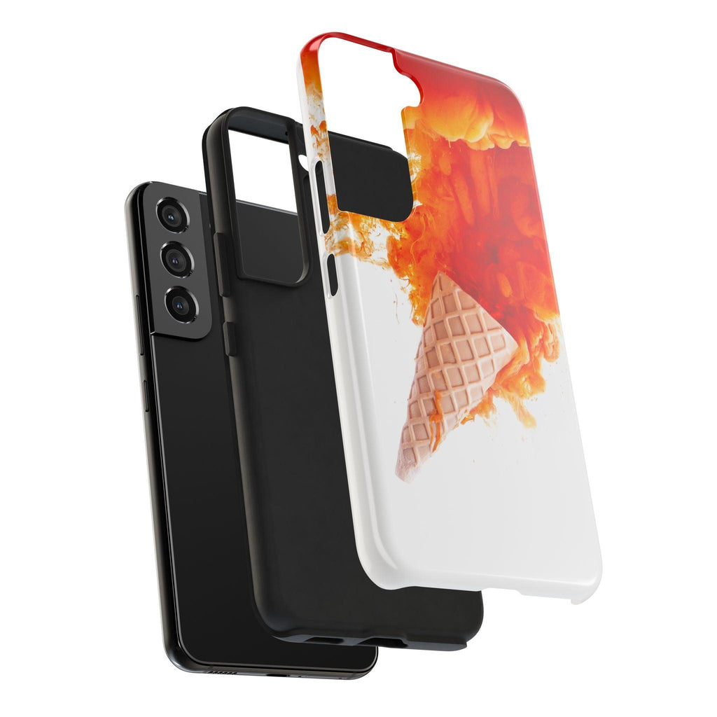 Ice Cream With Flame Of Colors Tough Phone Cases