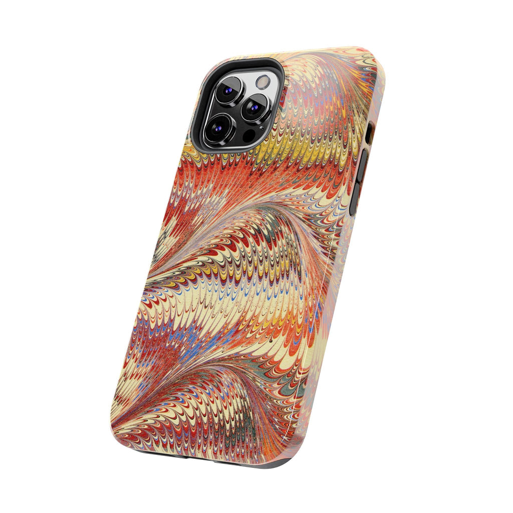 Rust and Gold Marble Italian Tough Phone Case — Durable Marbled Phone Case