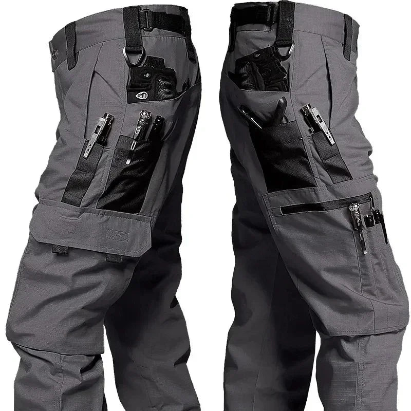 Men’s Tactical Cargo Work Pants – Multi-Pocket Waterproof Outdoor Pants for Hiking, Workwear, and Adventure