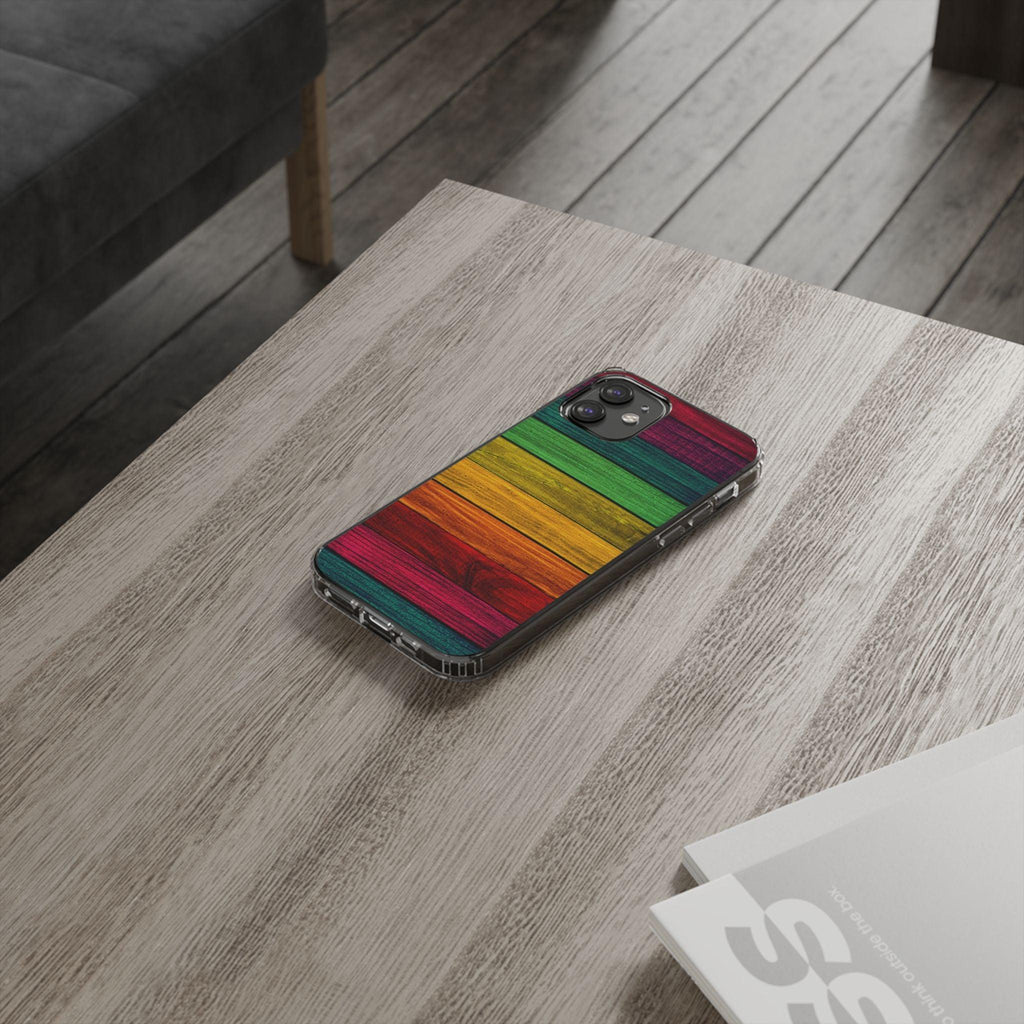 Rainbow On Woods Clear Cases