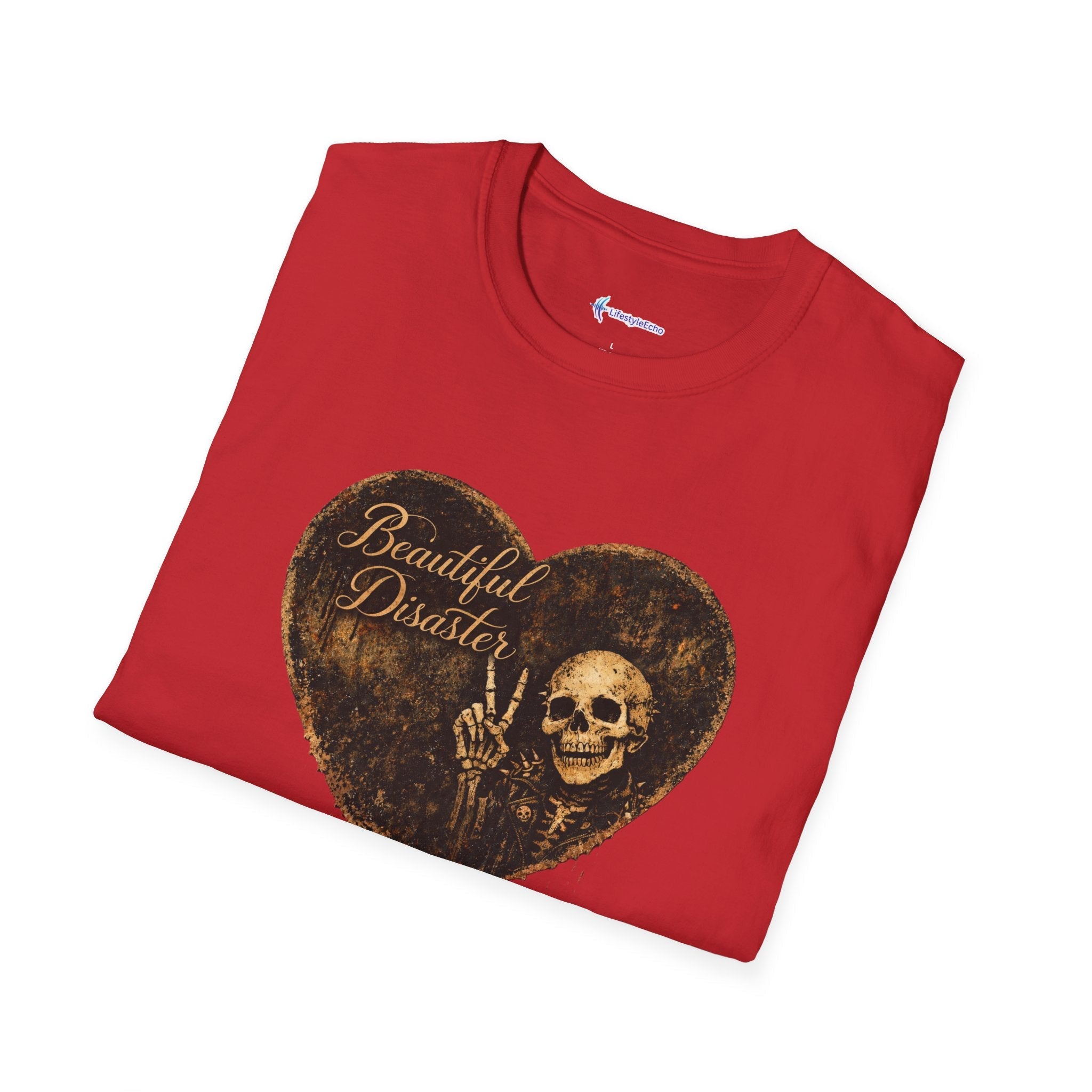 Beautiful Disaster Heart T-Shirt — Heart Graphic 'Beautiful Disaster' Tee