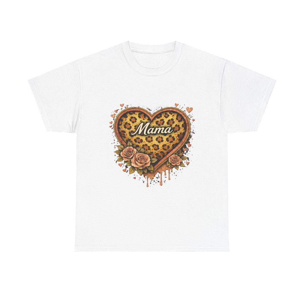 Mama Leopard Heart T-Shirt – Floral Tribal Mother's Day Tee