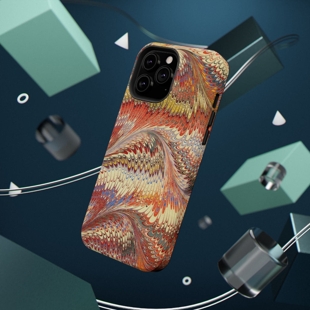 Rust and Gold Italian Vintage Marble Design Durable Phone Case for Apple + Samsung