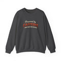 Caffeine Lover Sweatshirt – "Powered by Caffeine and Bad Decisions" Cozy Crewneck