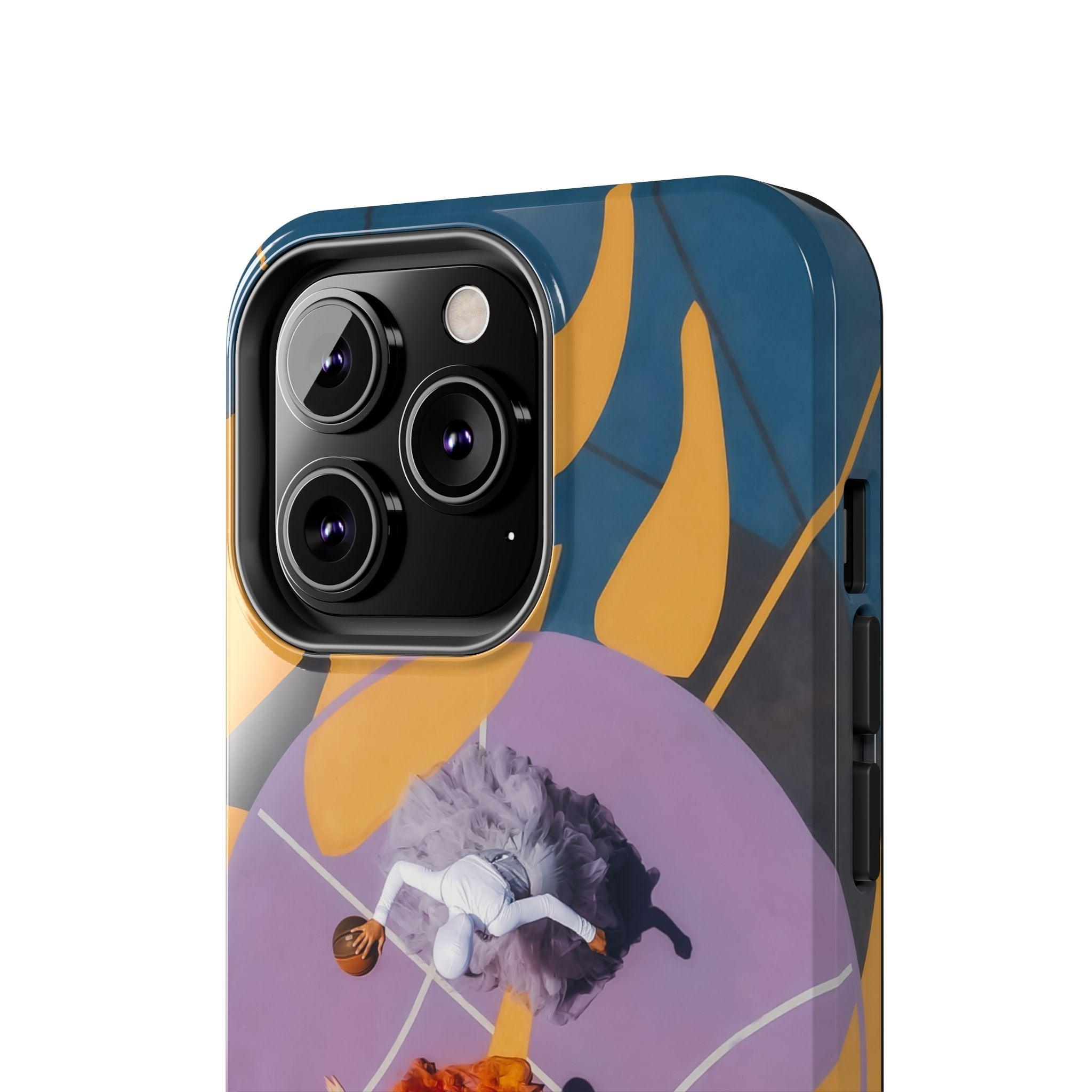 Two Womens Play basket ball Tough Phone Cases