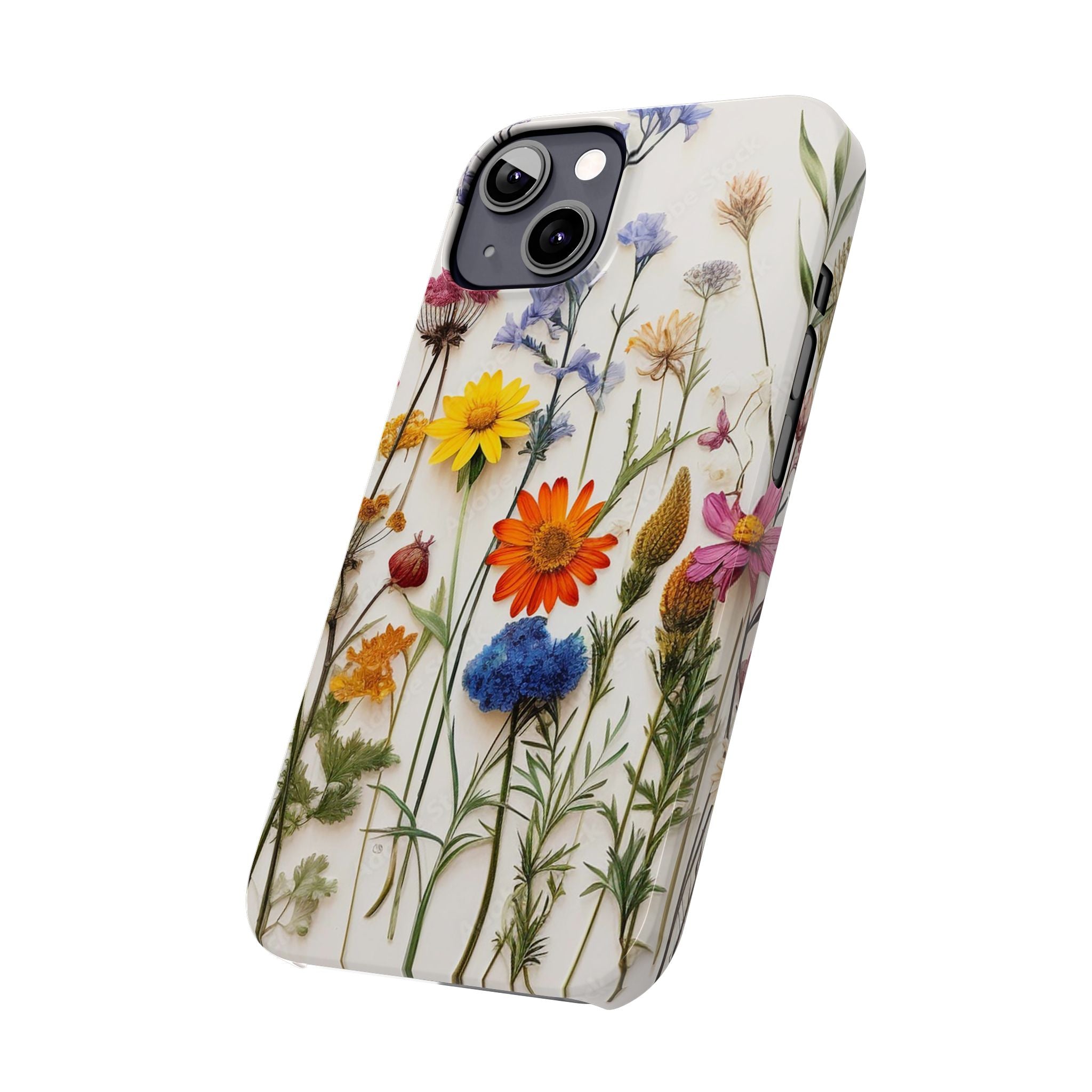 Floral Phone Cases, Slim Protective Cover, Pressed Flowers Design, iPhone 17 Case, Botanical Phone Accessories, Floral Theme Phone Case