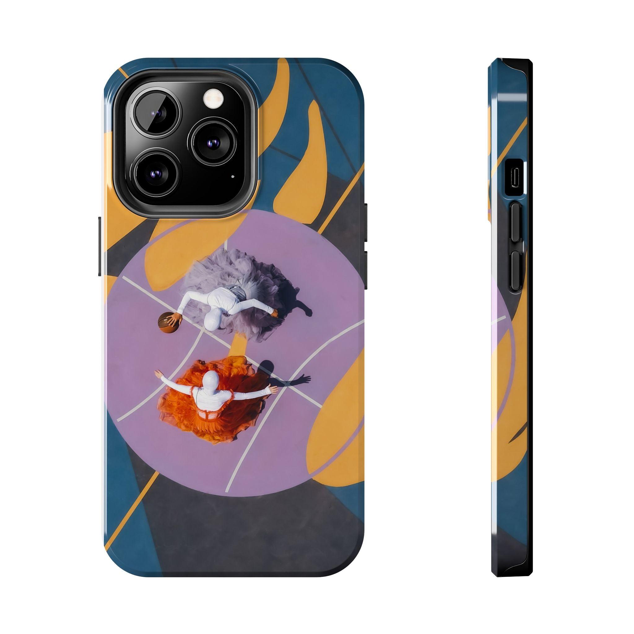 Two Womens Play basket ball Tough Phone Cases