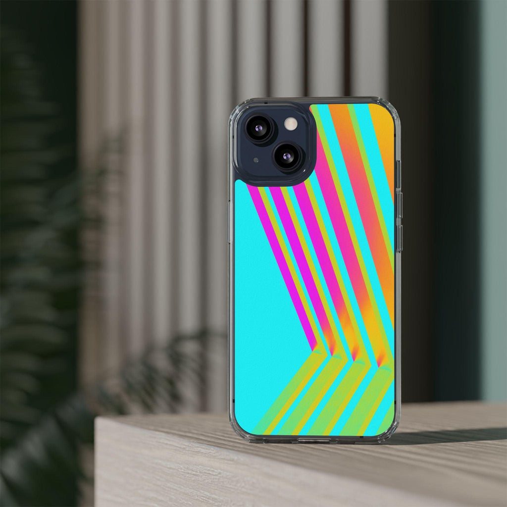 Abstract Pattern With Vibrant Color Clear Cases