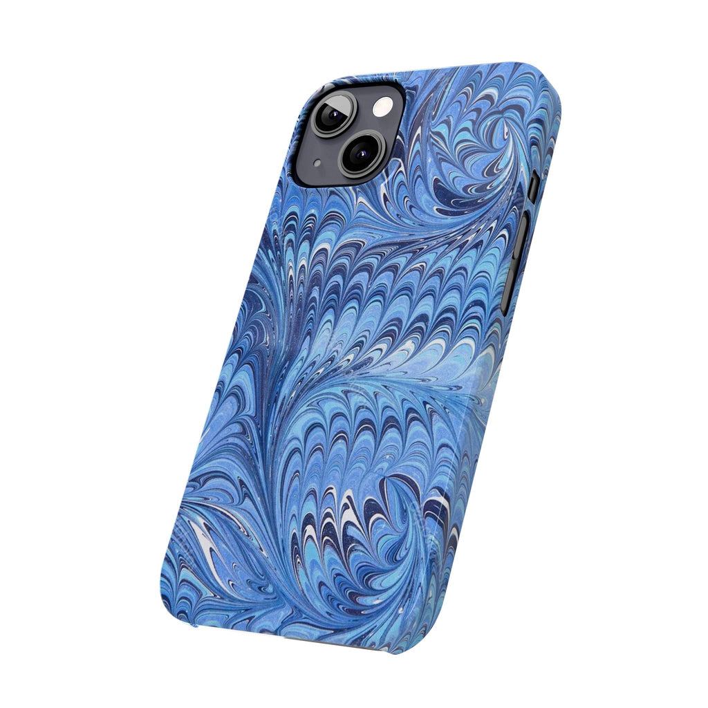 Deep Blue Italian Marbled Design Pallet Phone Case
