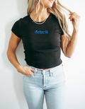 Minimalist Detroit Football Baby Tee Short Sleeve + Long Sleeve
