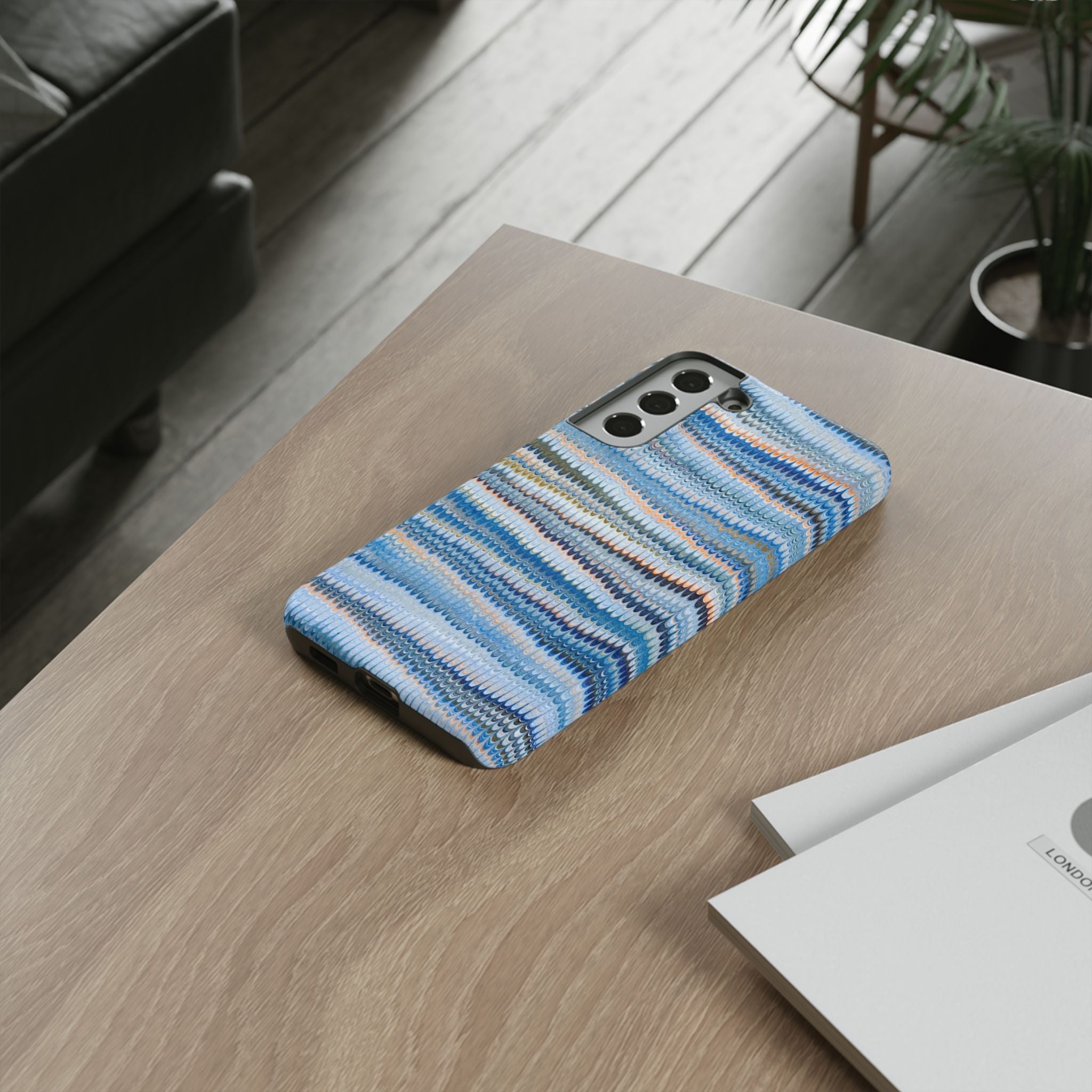 Blue Marbled Vintage Marbled Design - Tough Cases