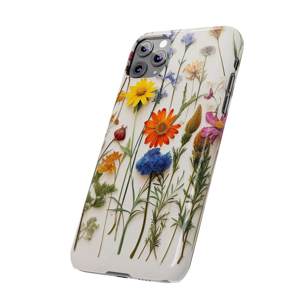 Floral Phone Cases, Slim Protective Cover, Pressed Flowers Design, iPhone 17 Case, Botanical Phone Accessories, Floral Theme Phone Case