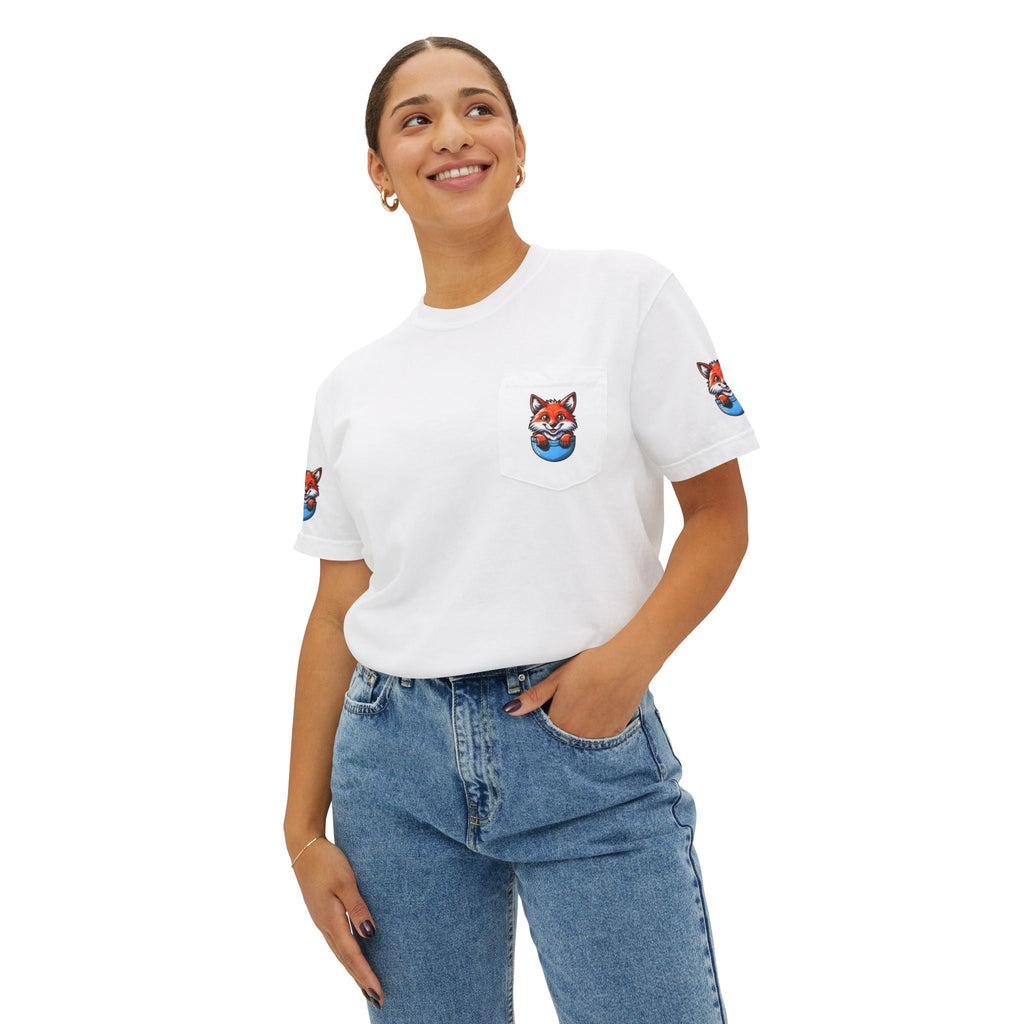 Fox In A Pocket Tee - Comfortable Cotton Style - DipaliZ