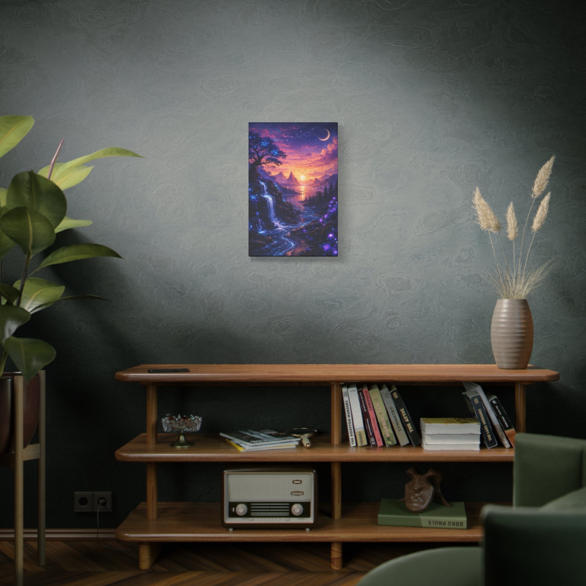 Sunset Fantasy Landscape Canvas Print — Stretched Matte Wall Art