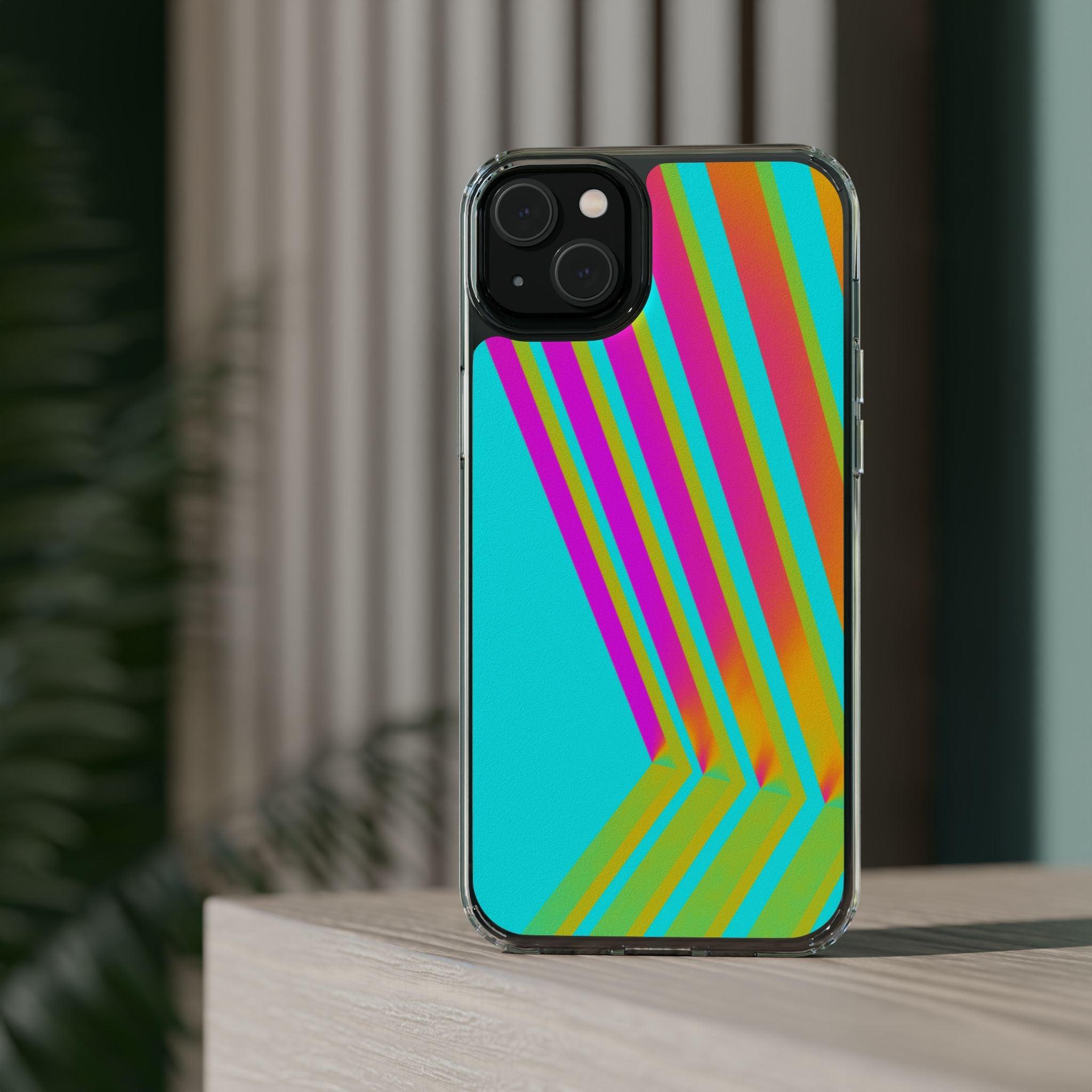 Abstract Pattern With Vibrant Color Clear Cases