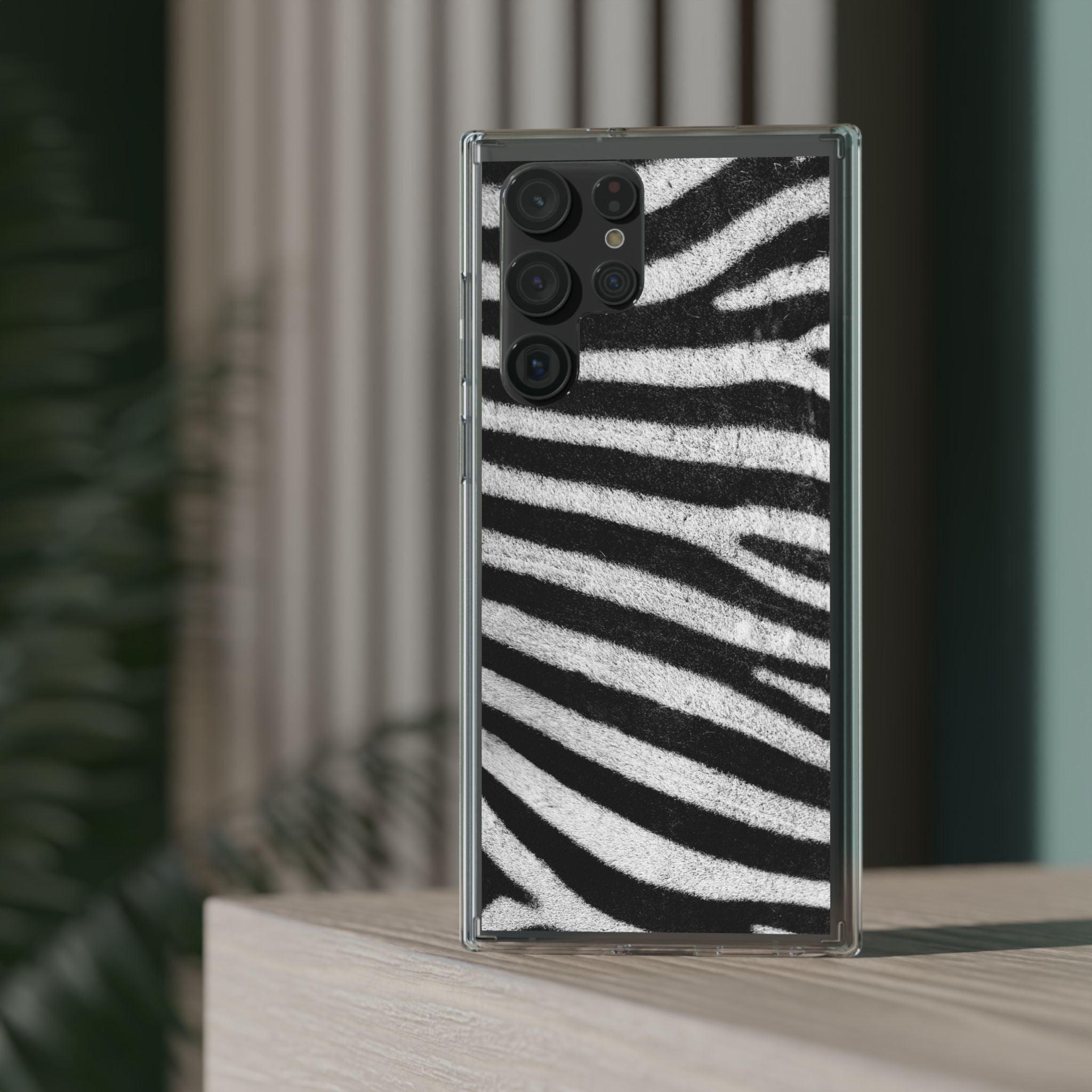 Clear Cases Black and White Zebra Stripes