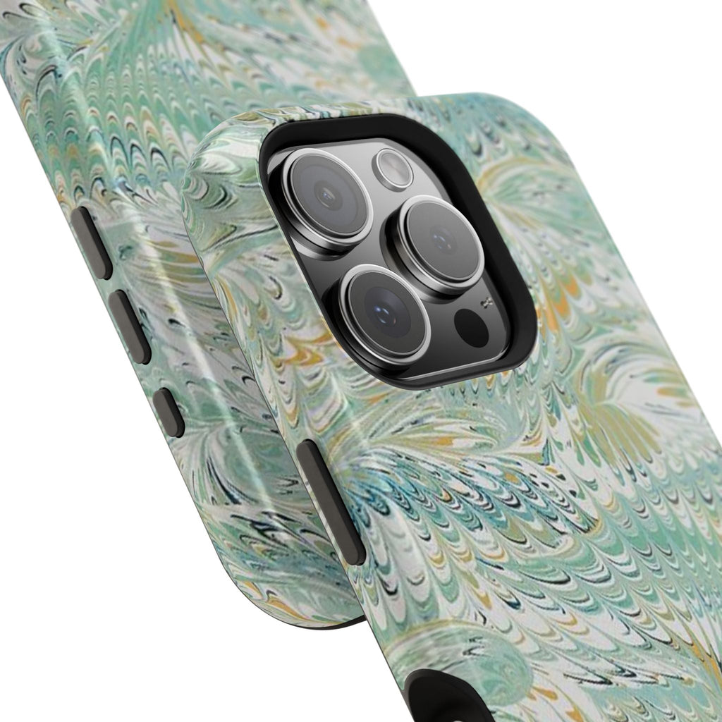 Mint Green Marbled Swirl Phone Case - Dual Layer